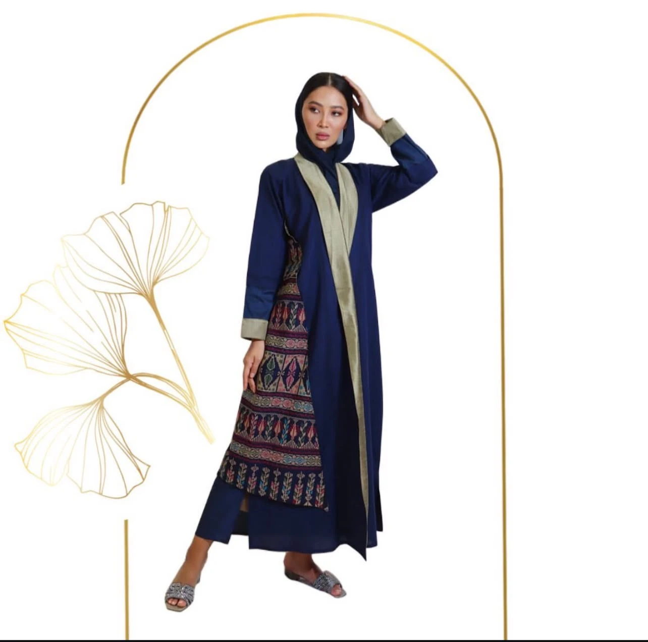 Navy Heritage Couture Abaya